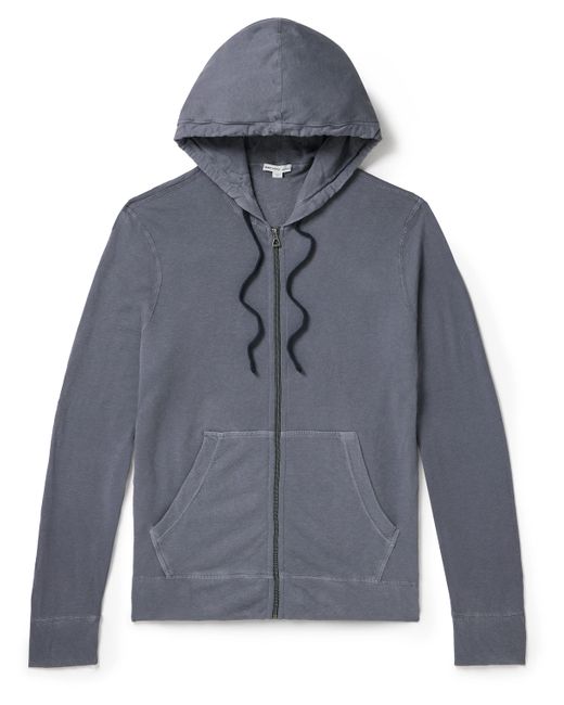 James Perse Garment-Dyed Cotton-Jersey Hoodie 1