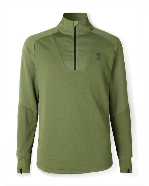 On Climate Recyled Mesh and Ripstop Half-Zip Top S