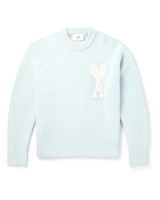 AMI Alexandre Mattiussi ADC Logo-Jacquard Alpaca-Blend Sweater XS
