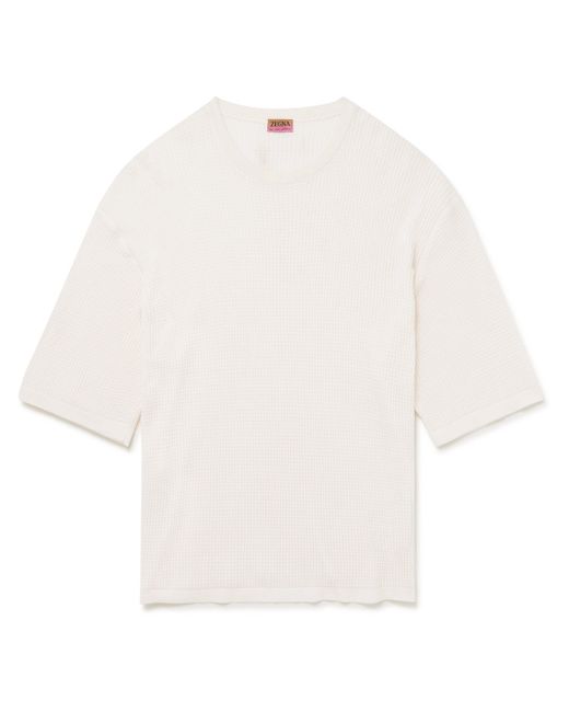ZEGNA x The Elder Statesman Waffle-Knit Cotton and Oasi Cashmere-Blend T-Shirt S