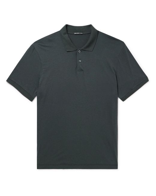 James Perse Luxe Lotus Cotton-Jersey Polo Shirt 1