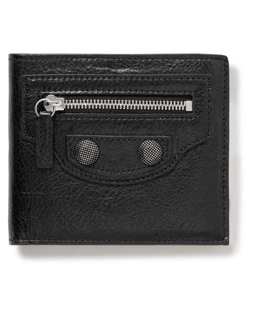 Balenciaga Le Cagole Embellished Textured-Leather Billfold Wallet