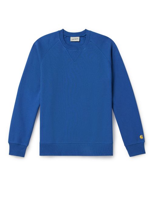 Carhartt Wip Chase Logo-Embroidered Cotton-Blend Jersey Sweatshirt XS