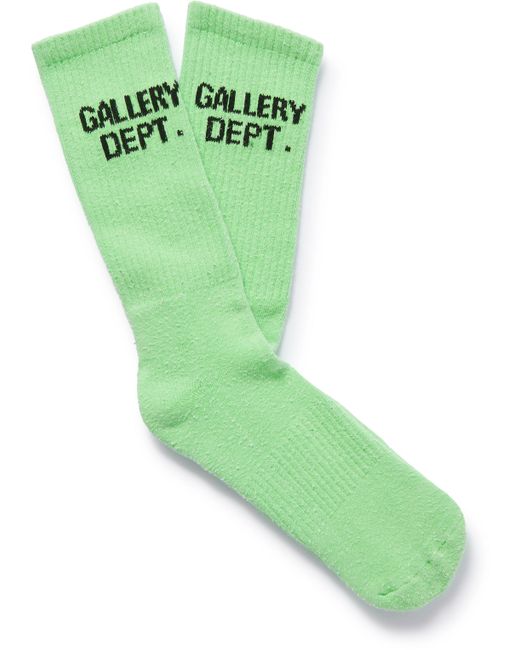 Gallery Dept. Gallery Dept. Clean Logo-Jacquard Ribbed Recycled Cotton-Blend Socks