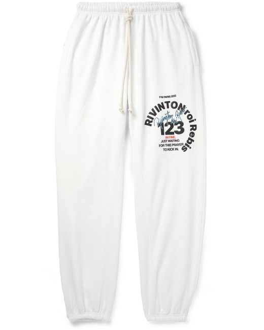 Rrr123 Tapered Logo-Print Cotton-Jersey Sweatpants 1