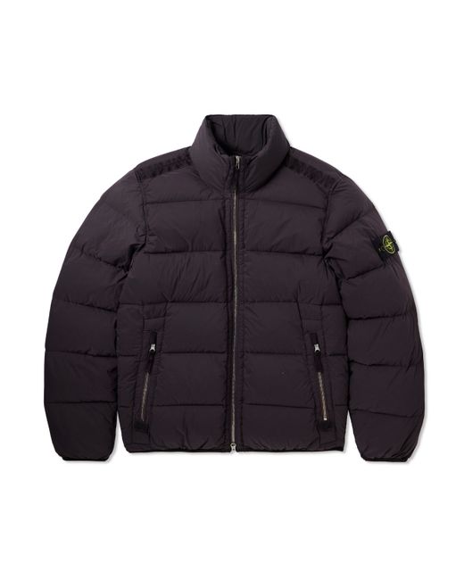 Stone Island Logo-Appliquéd Quilted Padded Shell Down Jacket S