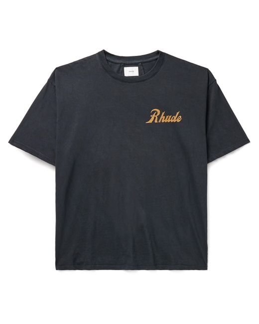 Rhude Sales and Service Logo-Print Cotton-Jersey T-shirt XS