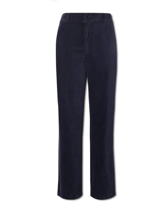 Barena Straight-Leg Garment-Dyed Cotton-Velvet Trousers IT 46