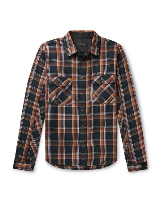 Rag & Bone Checked Cotton-Flannel Overshirt S