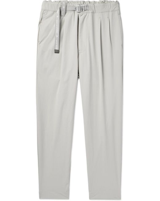 And Wander Cropped Straight-Leg Pleated Belted Nylon-Blend Trousers S