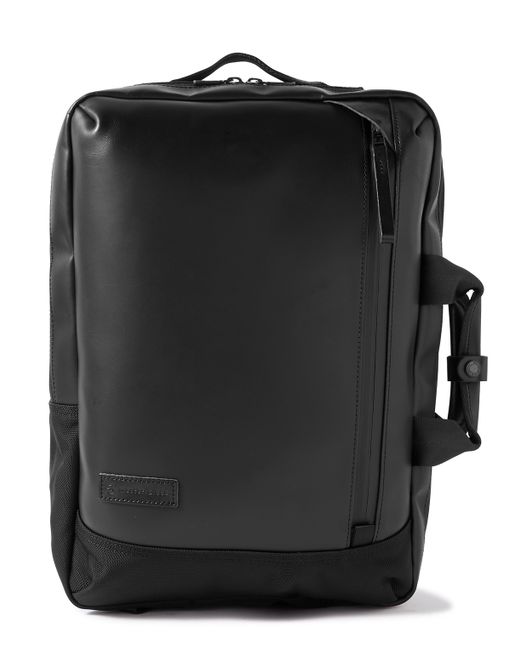 Master Piece Slick Logo-Appliquéd CORDURA Ballistic and Leather Backpack