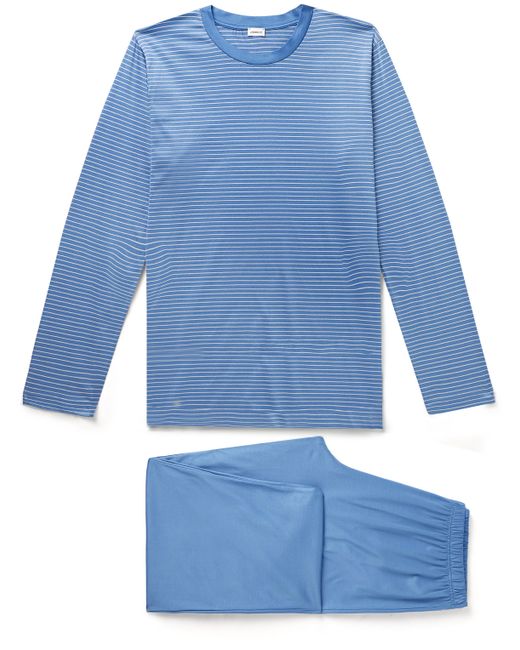 Zimmerli Filodiscozia Stripes Mercerised Cotton-Jersey Pyjama Set S