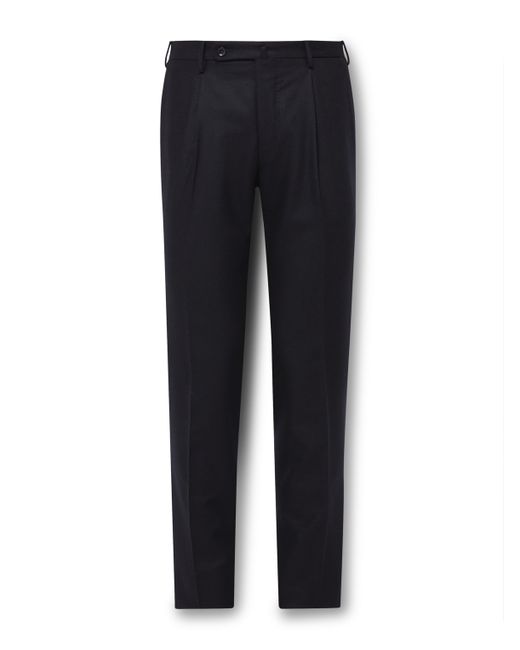 Incotex Tapered Pleated Super 100s Virgin Wool-Flannel Trousers IT 44