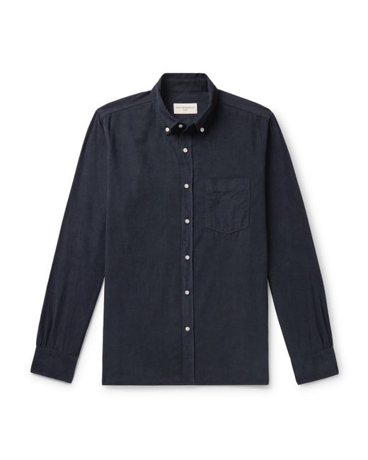 Officine Generale Arsene Button-Down Collar Cotton and Lyocell-Blend Corduroy Shirt XS