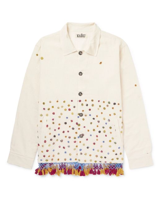 Karu Research Tasselled Embroidered Appliquéd Cotton Jacket S