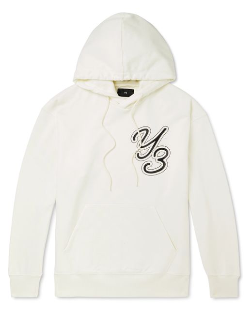 Y-3 Logo-Print Organic Cotton-Jersey Hoodie S