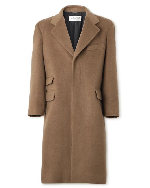 Saint Laurent Oversized Brushed-Wool Coat