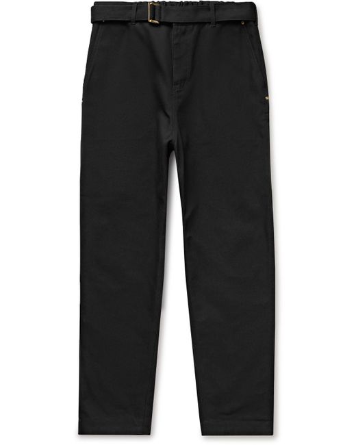 Sacai Carhartt WIP Slim-Fit Belted Cotton-Canvas Trousers