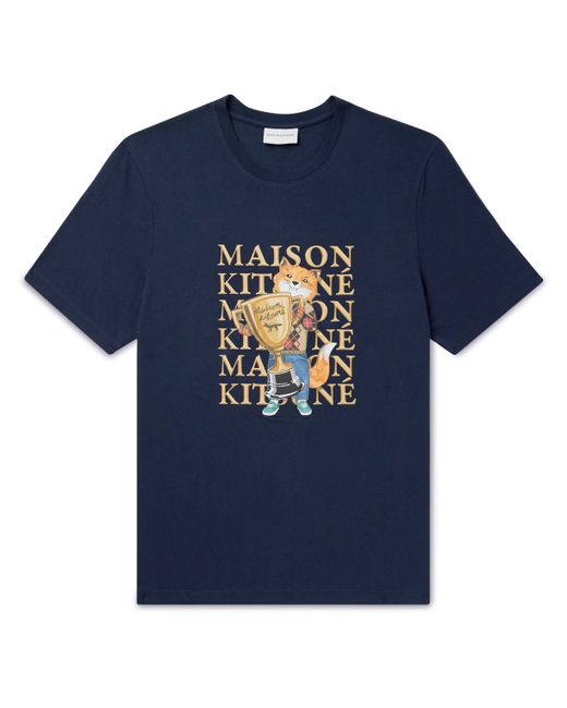 Maison Kitsuné Logo-Print Cotton-Jersey T-Shirt S