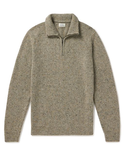 Hartford Trucker Donegal Wool-Blend Half-Zip Sweater S