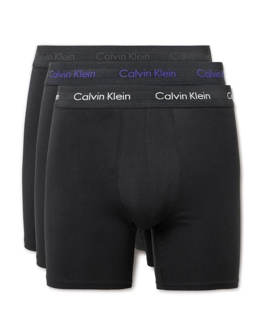 Calvin Klein Three-Pack Stretch-Cotton Boxer Briefs