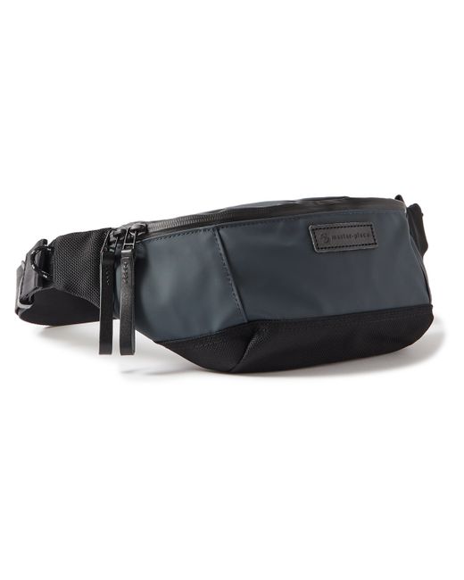 Master Piece Leather and CORDURA BALLISTIC-Trimmed Rubberised Shell Belt Bag