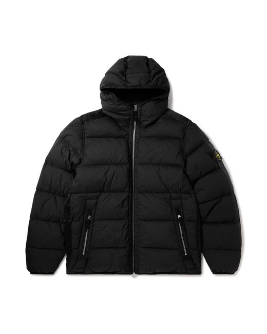 Stone Island Logo-Appliquéd Quilted Padded Shell Down Jacket