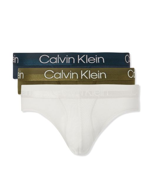 Calvin Klein Three-Pack Stretch Cotton-Blend Briefs