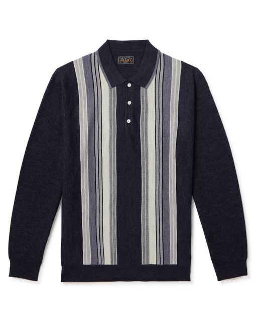 Beams Plus Striped Wool Polo Shirt