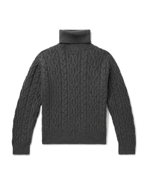 Nili Lotan Gio Cable-Knit Cashmere Rollneck Sweater