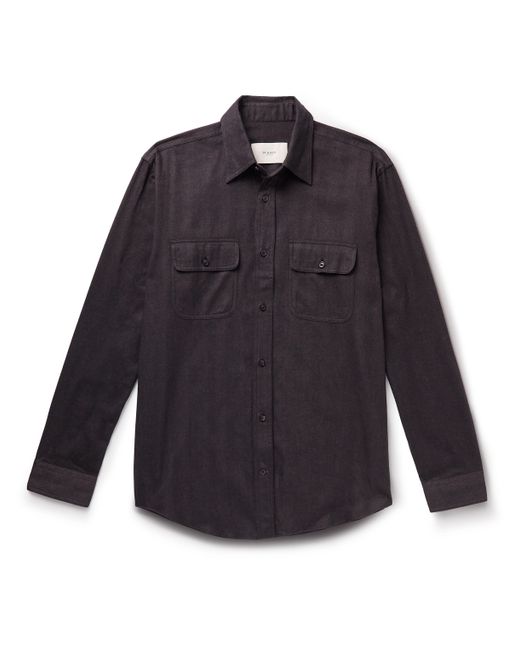 Purdey Herringbone Cotton and Lyocell-Blend Shirt UK/US 15.5