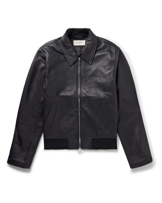 Officine Generale Charles Slim-Fit Leather Jacket