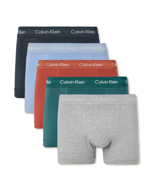 Calvin Klein Five-Pack Stretch-Cotton Boxer Briefs
