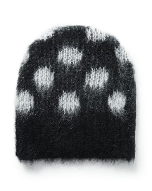 Marni Polka-Dot Brushed-Knit Beanie