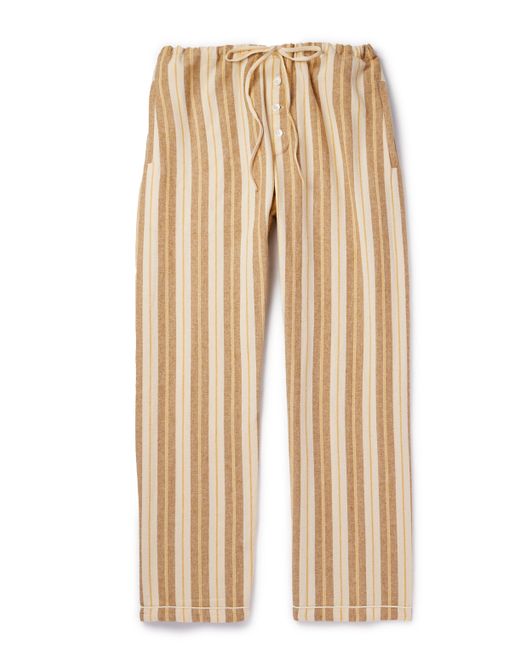 Bode Straight-Leg Striped Cotton Trousers