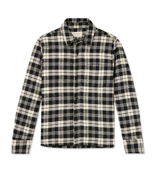 Officine Generale Harring Checked Cotton-Flannel Overshirt