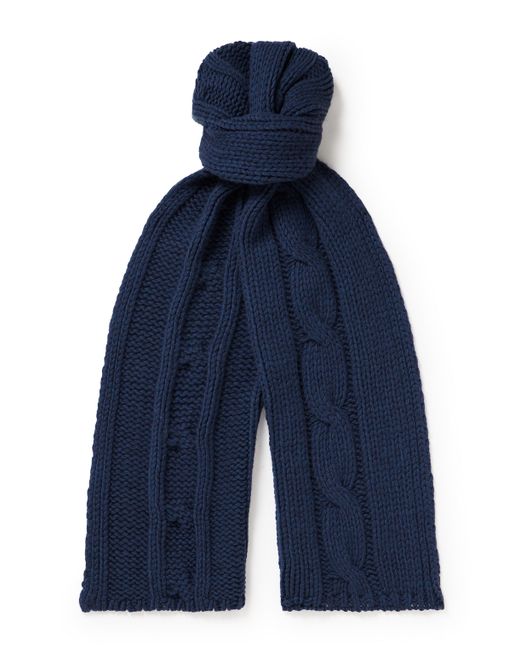 Johnstons of Elgin Cable-Knit Cashmere Scarf