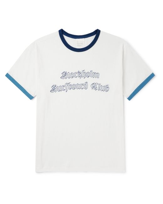 Stockholm Surfboard Club Logo-Embroidered Organic Cotton-Jersey T-Shirt