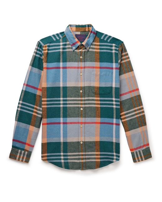 Portuguese Flannel Realm Button-Down Collar Checked Cotton-Flannel Shirt