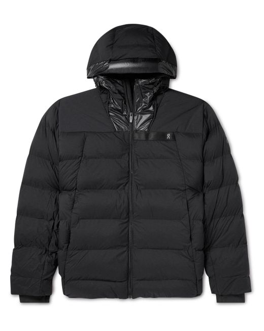 On Challenger Webbing-Trimmed Quilted Shell Hooded Down Jacket