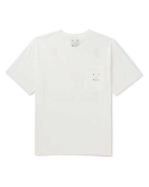 Pop Trading Company Paul Smith Logo-Embroidered Printed Cotton-Jersey T-Shirt