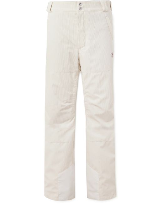 Brunello Cucinelli Straight-Leg Logo-Embroidered Shell-Trimmed Cotton-Corduroy Ski Pants