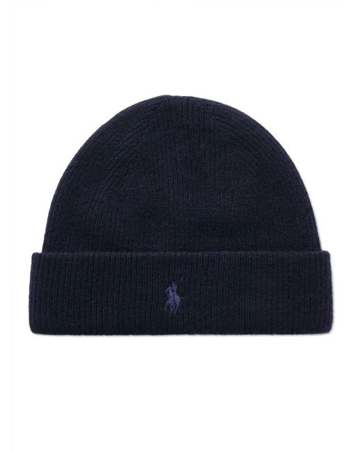 Polo Ralph Lauren Logo-Embroidered Ribbed Cashmere Beanie