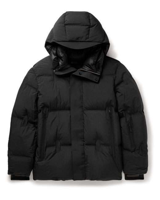 Z Zegna Quilted Shell Hooded Down Ski Jacket