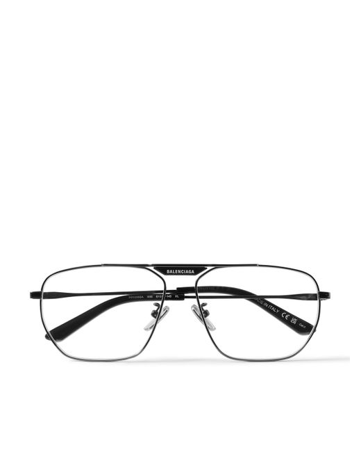 Balenciaga Tag 2.0 Aviator-Style Tone Optical Glasses