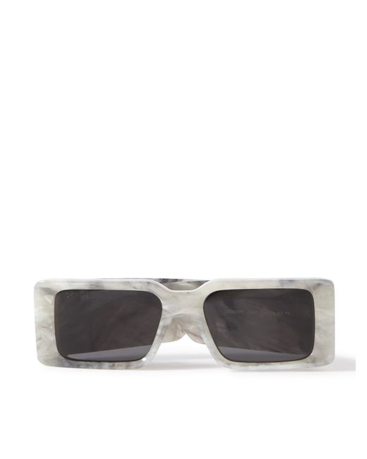 Off-White Milano Square-Frame Marbled Acetate Sunglasses