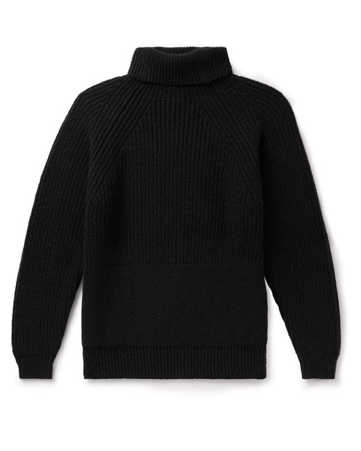 Inis Meáin Ribbed Merino Wool and Cashmere-Blend Rollneck Sweater