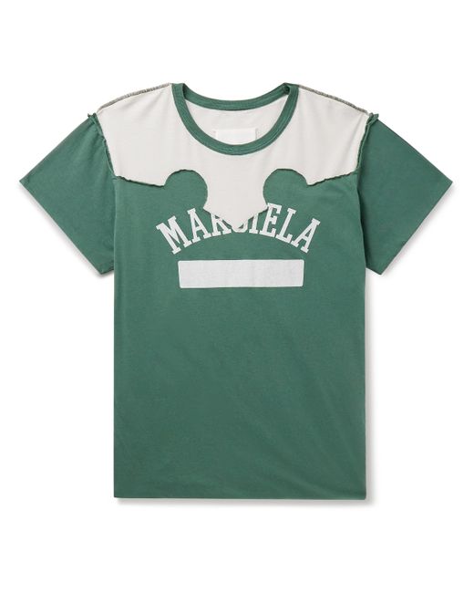 Maison Margiela Logo-Print Cotton-Jersey T-Shirt