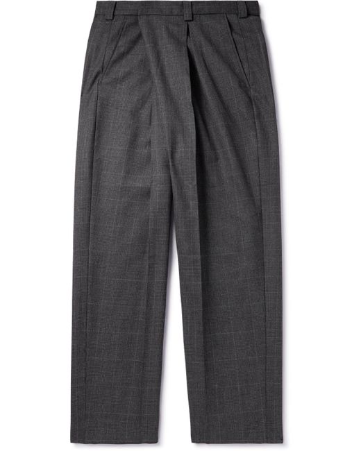 Acne Studios Wide-Leg Prince of Wales Woven Trousers