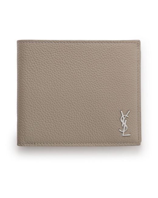 Saint Laurent Logo-Appliquéd Full-Grain Leather Billfold Wallet